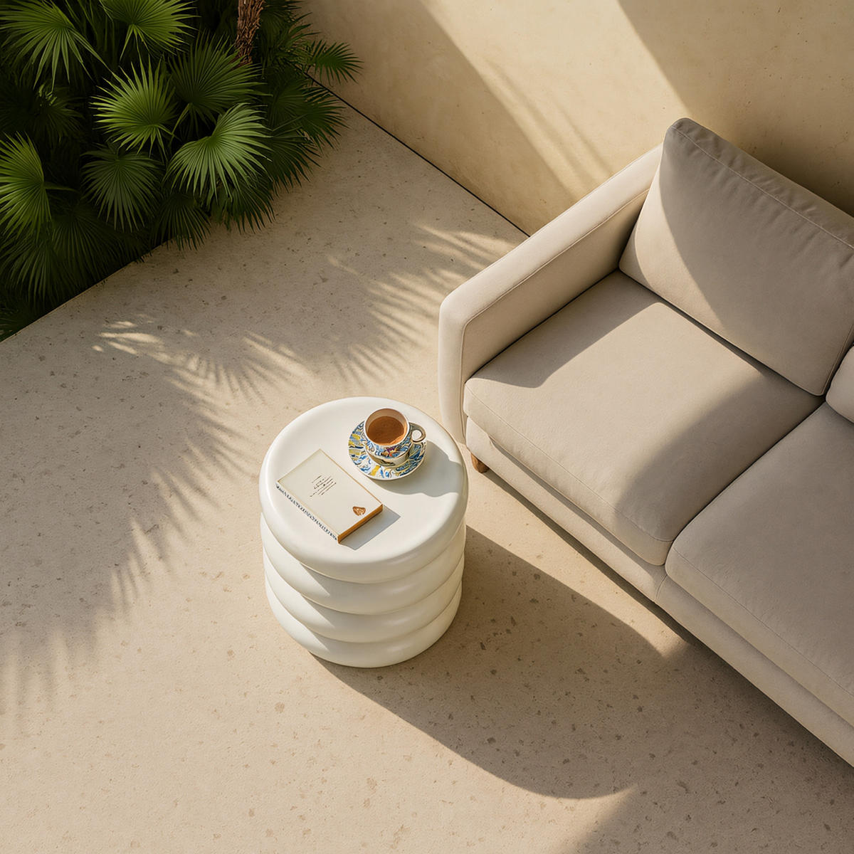 BEISTELLTISCH Rund Weiß 45 x 45 x 52 cm - Weiß, Metall (45/45/45cm) - Nordlys