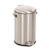 MÜLLEIMER Retro Mit Markanten Griffen und Kugelkappe 12 Liter 41,2 x 25 cm Kunststoff Inneneimer Silber - Silberfarben, Metall (28.3/41.2/31.9cm) - PROREGAL