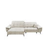 ECKSCHLAFSOFA mit Schlaffunktion & elektrischer Sitztiefenverstellung - Beige/Silberfarben, Holz/Kunststoff (297/170cm) - ed exciting design