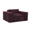 SCHLAFSESSEL Chenille Stoff Rot - Rotbraun/Schwarz, Holzwerkstoff/Kunststoff (157/81/113cm) - Makamii