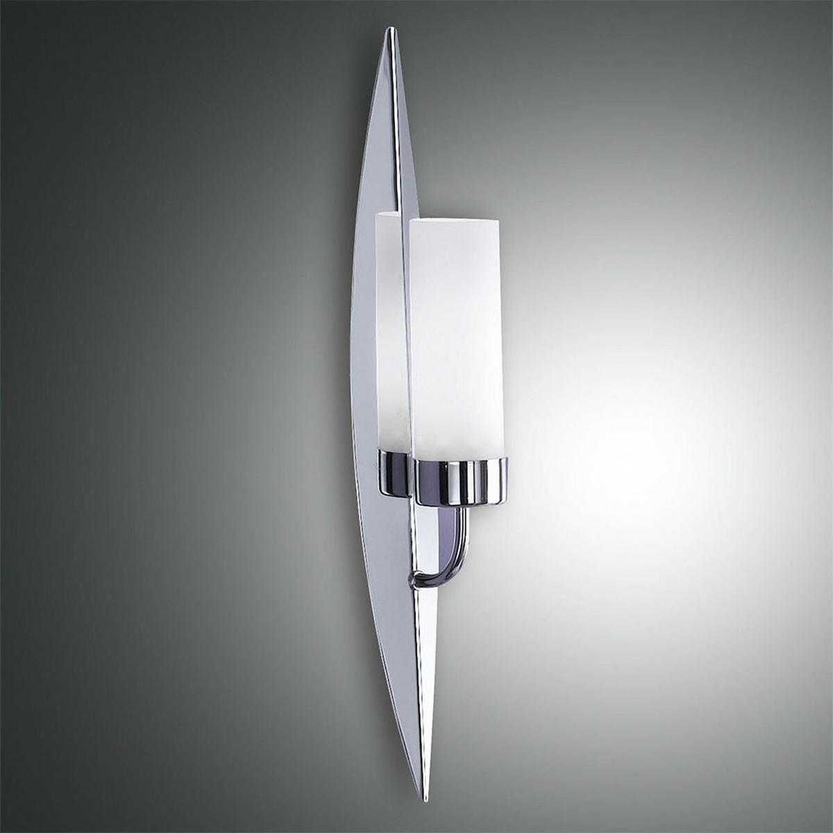 WANDLEUCHTE Metall Chrom Silber - Silberfarben, Glas (10/50/7.5cm)