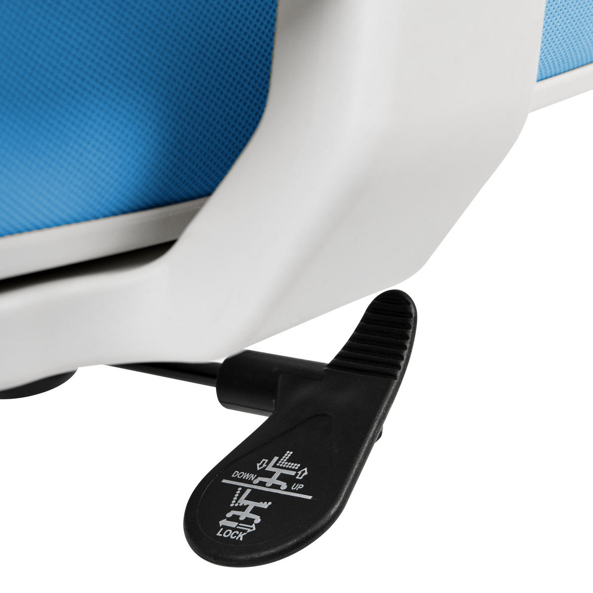 BÜROSTUHL Hellblau Bard - Hellblau, Textil (50/113/66cm) - Beliani