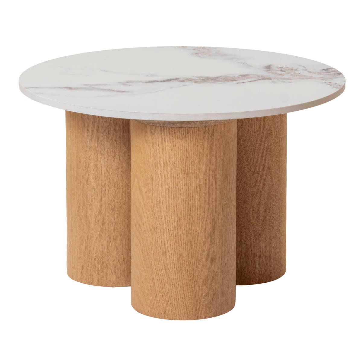COUCHTISCH 2er-Set aus Keramik, natur - Braun, Holz (70/70/42cm) - Giga Meubel