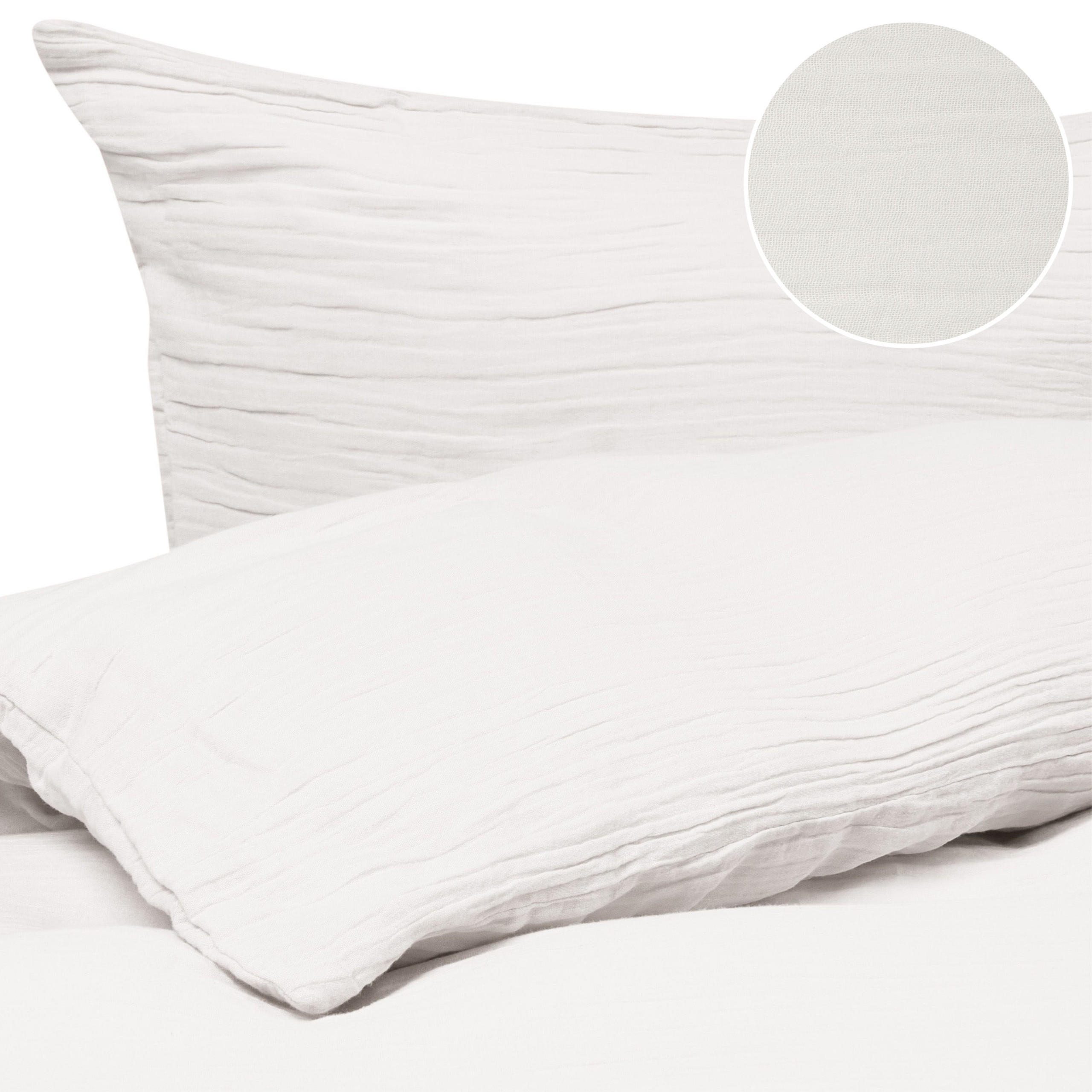 Beliani Bettwäsche-Set Creme 220x240 cm
