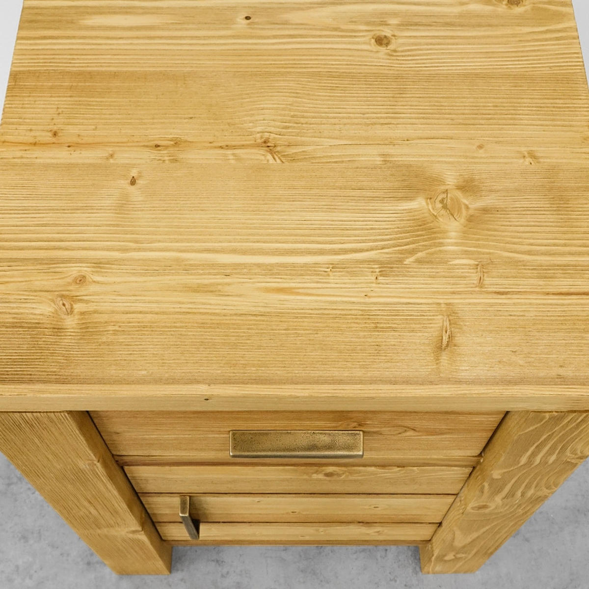 NACHTTISCH aus Massivholz MIDLAND - Honig, Holz (45/60/38cm) - Seart