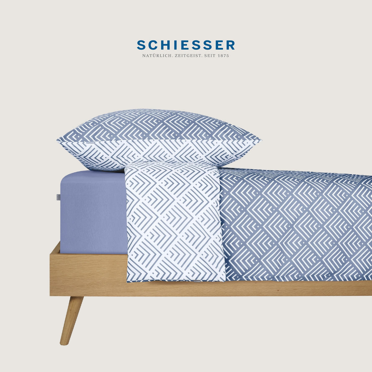 BETTWÄSCHESET Mabel - Renforcé - 2-teilig - 155 x 220 cm - Hellblau - Hellblau, Textil (155/220cm) - SCHIESSER