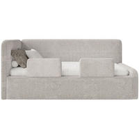 KINDERBETT Fanko Plüsch Graubeige 90x200 cm - Taupe/Schwarz, Kunststoff/Textil (90/200cm) - Selsey