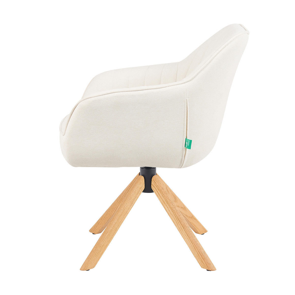 ARMLEHNSTUHL Mika-Luis 2er-Set - Honigeiche/Creme, Eichenholz/Holz (60/82/61cm) - DUBI Möbel