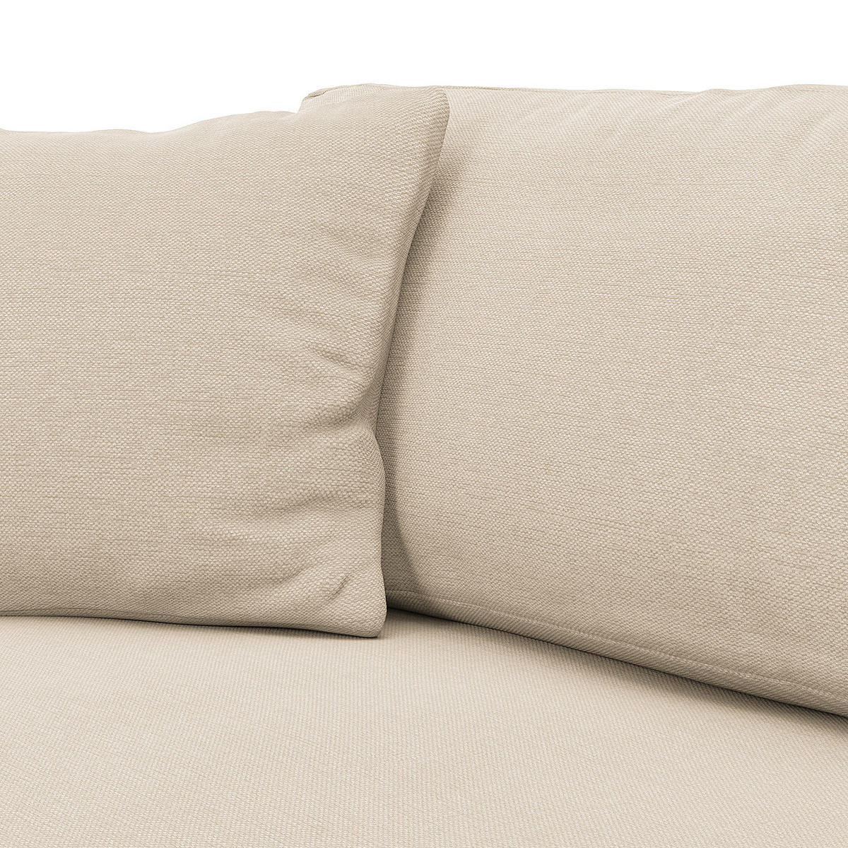 ECKSOFA mit Longchair - Beige/Schwarz, Kunststoff/Textil (238/183cm) - home24