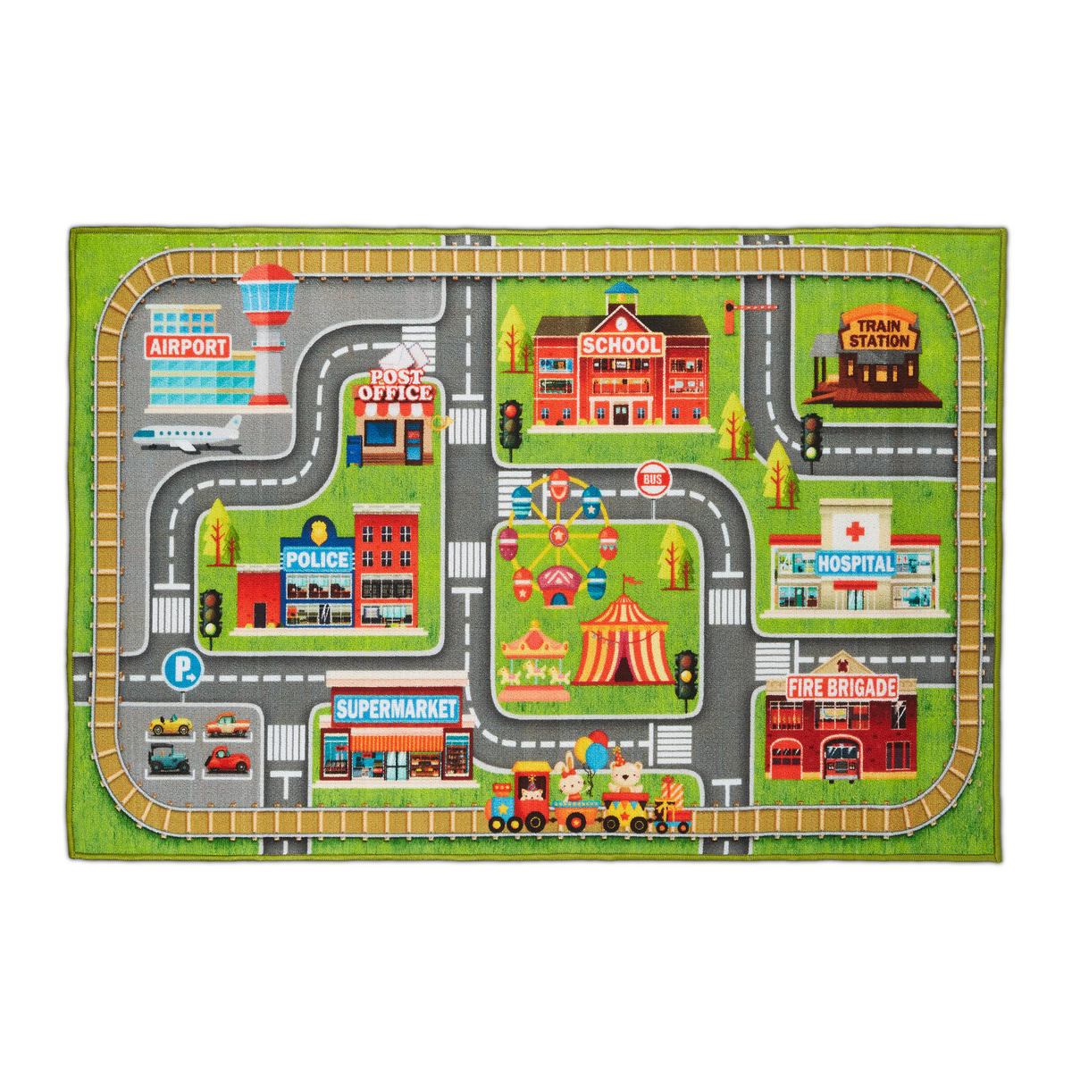 SPIELTEPPICH - Multicolor, Kunststoff/Textil (150/100cm) - Relaxdays