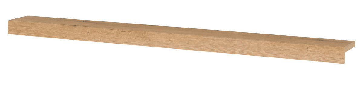 WANDBOARD in Evoke Eiche, Wandregal 200 cm - Kaschmir/Eichefarben, Holzwerkstoff (200/8/20cm) - Furn.Design