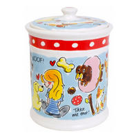 VORRATSDOSE Zuhause ist da, wo mein Hund ist in Bunt - 22,5cm - Multicolor, Keramik (16/22/16cm) - Blond Amsterdam