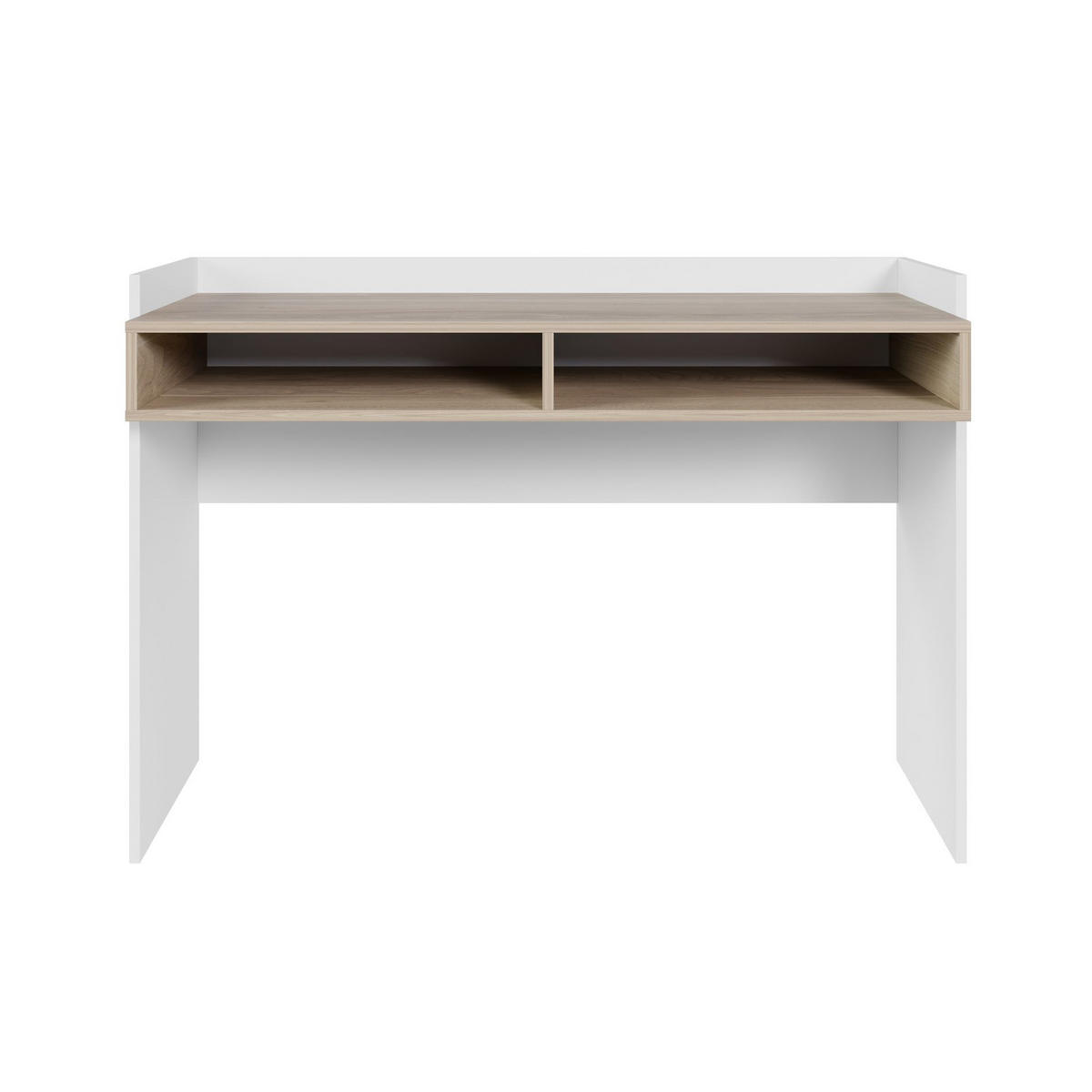 SCHREIBTISCH Tabise Weiß / Nussbaumoptik, 120 × 53 cm - Beige/Weiß, Holzwerkstoff (55/123/87cm) - Selsey