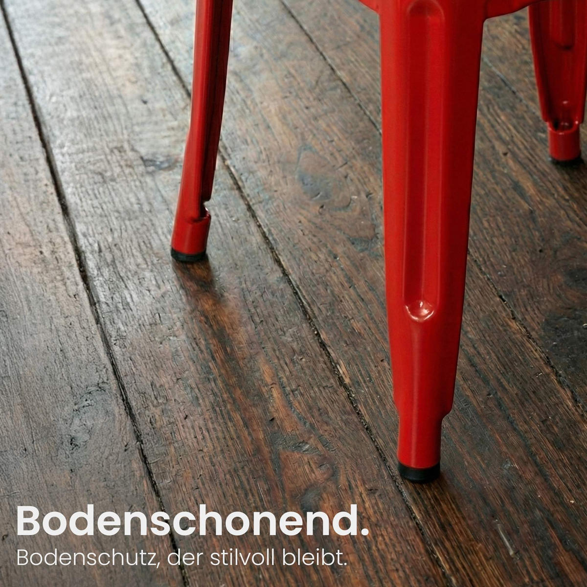 BARHOCKER Metall Rot - Eukalyptusholzfarben/Rot, Metall (44/96/43cm) - CLP