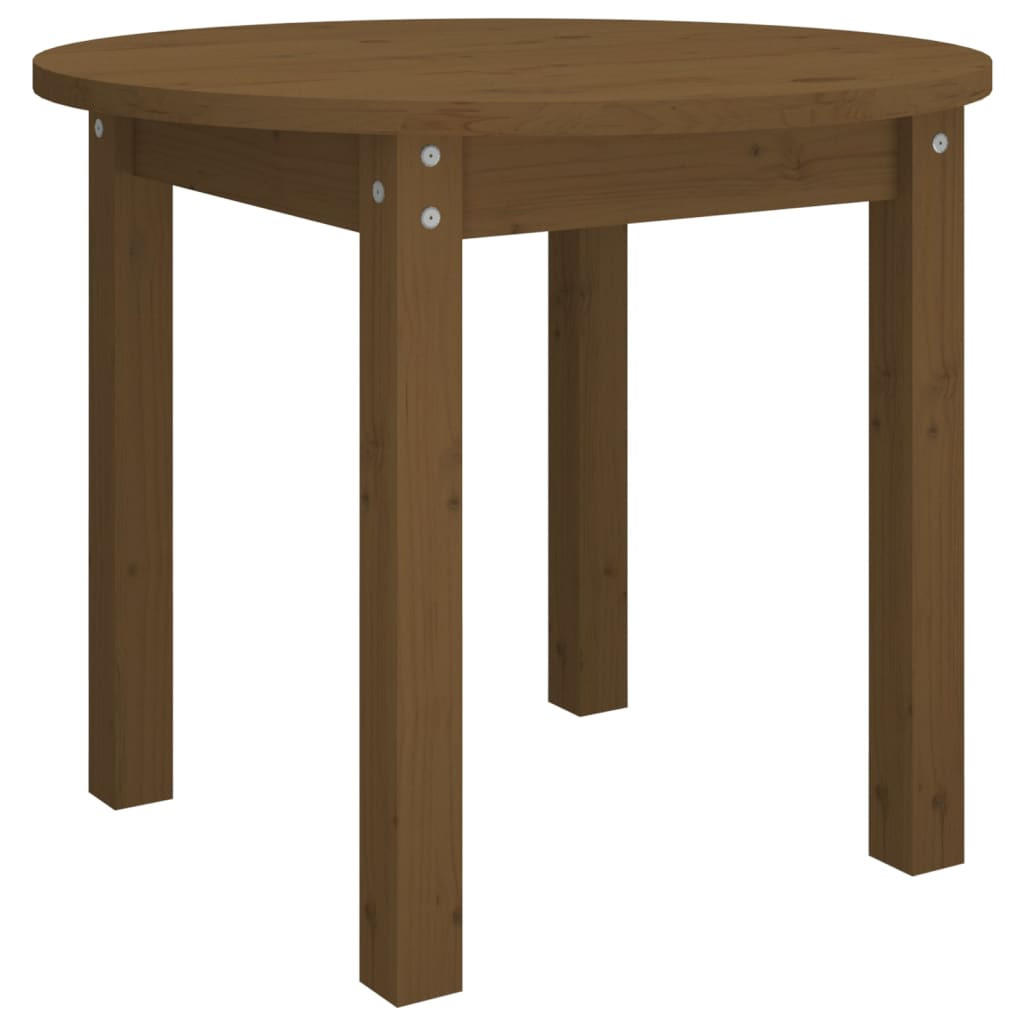 COUCHTISCH Honigbraun Ø 55x45 cm Massivholz Kiefer - Dunkelbraun, Holz (55/55/45cm) - furnicato