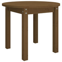 COUCHTISCH Honigbraun Ø 55x45 cm Massivholz Kiefer - Dunkelbraun, Holz (55/55/45cm) - furnicato