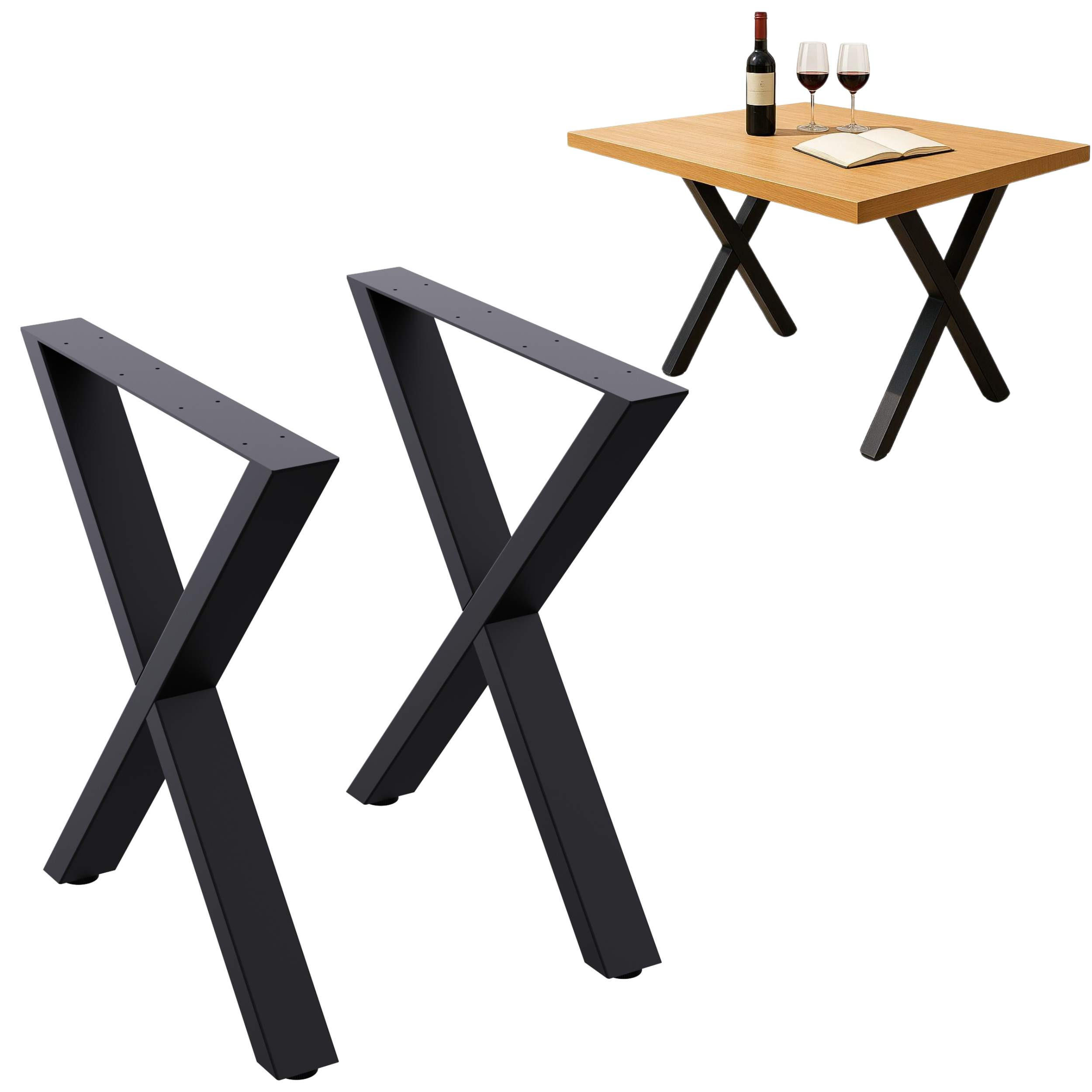 DanDiBo Tischbeine Schwarz 60x72x8 cm
