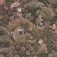VLIESTAPETE Die Baumkronen-Truppe 1000x52cm - Pink/Altrosa, Papier/Kunststoff (52/1000cm) - Graham & Brown