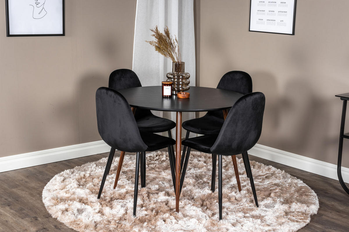 TISCHGRUPPE Schwarz - Schwarz, Holzwerkstoff (100/75/100cm) - ebuy24