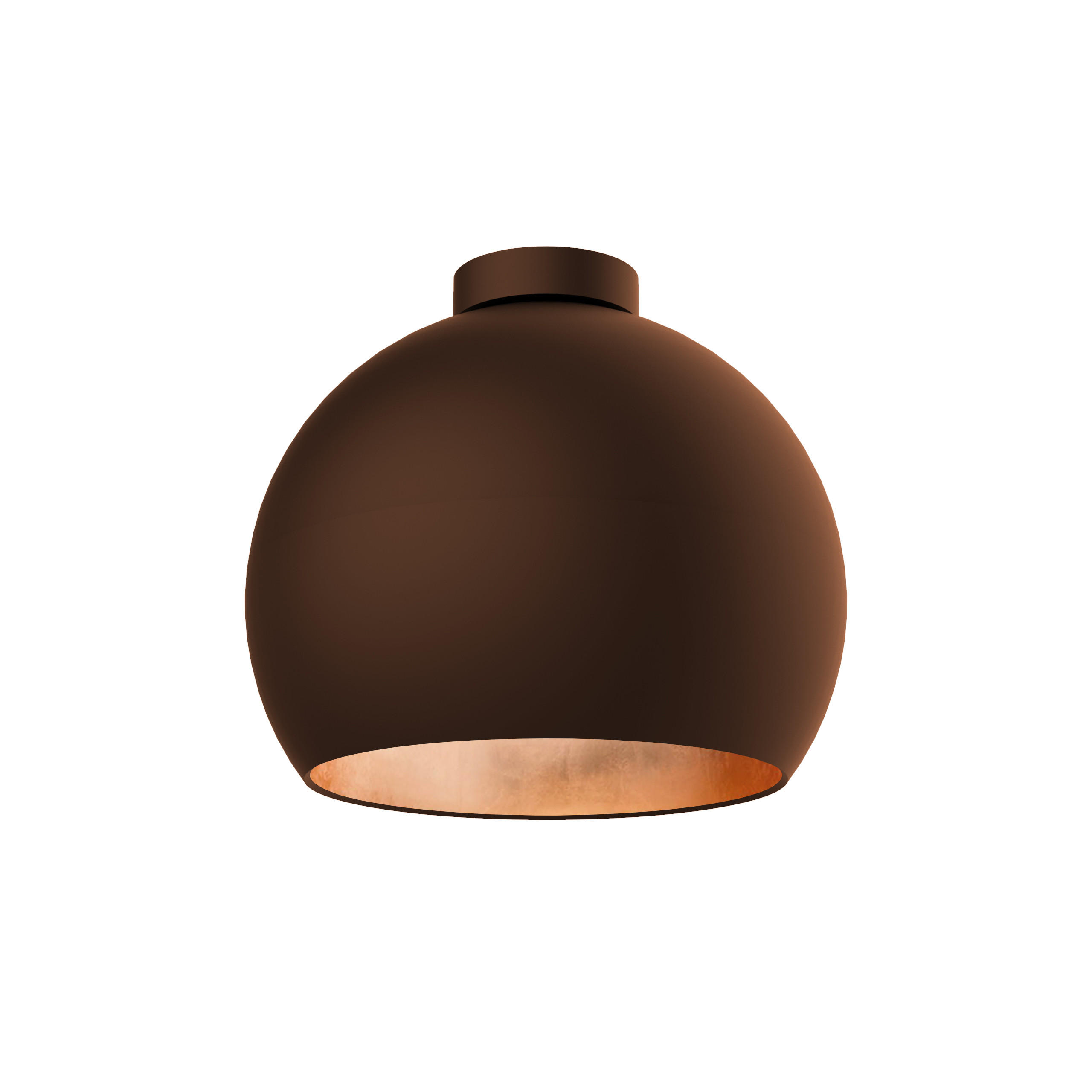 DECKENLEUCHTE - Braun, Metall (25/25/20cm) - Lumicom