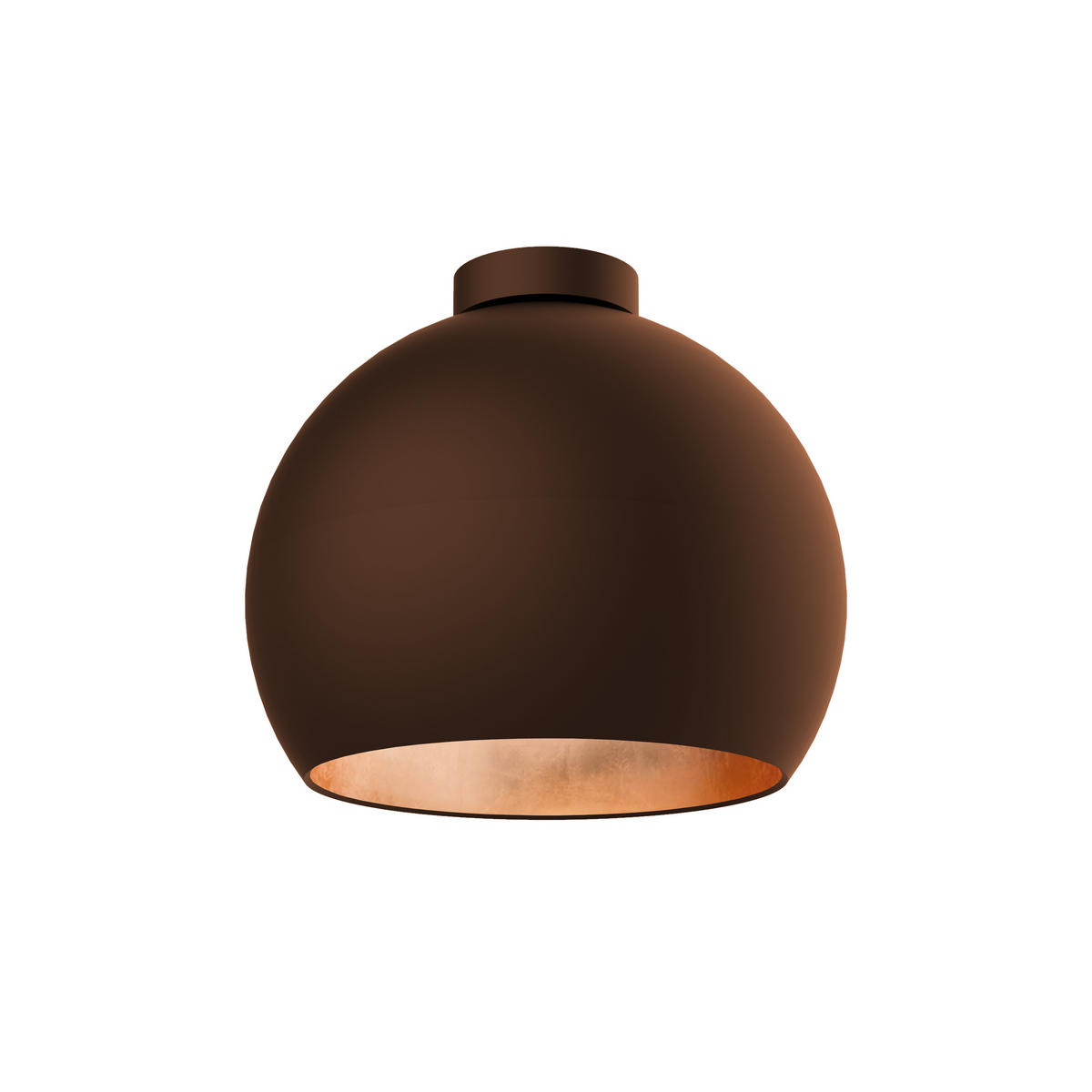 DECKENLEUCHTE - Braun, Metall (25/25/20cm) - Lumicom