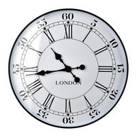 WANDUHR Ramsey Schwarz 50x50x4,8 cm Kunststoff - Schwarz, Kunststoff (4.8/50/50cm) - Mondex