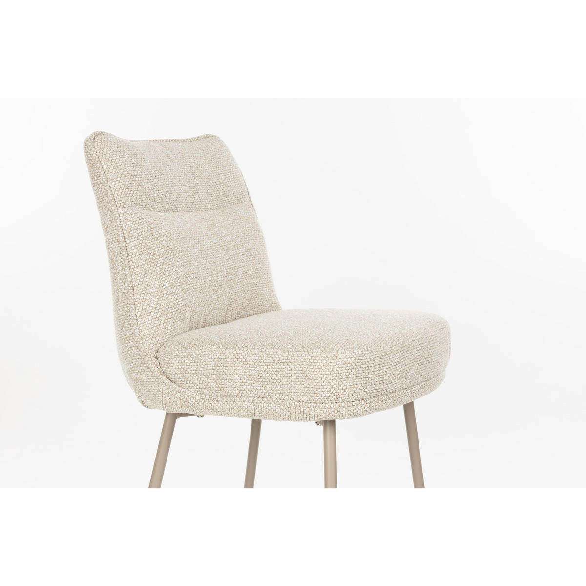 BARHOCKER Jacques mit Rückenlehne 65 cm Beige - 2 er Set - Beige, Kunststoff (43/100/54cm) - Housecraft Living