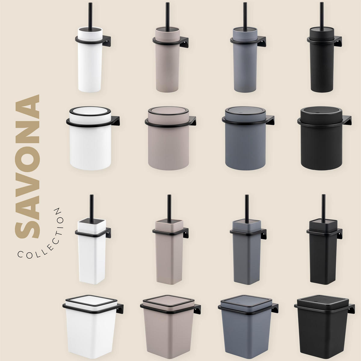 WC-GARNITUR SAVONA, weiß, Kunststoff - Weiß, Kunststoff (10/36.5/10cm) - bremermann