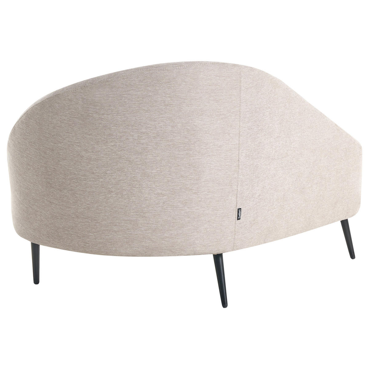CHAISELONGUE-RECHTSSEITIGE Beige Valreas - Taupe/Schwarz, Textil (151/74/80cm) - Beliani