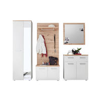 GARDEROBE 5-teilig in 256/198/38 cm - Weiß, Holz (256/198/38cm) - moebel dich auf