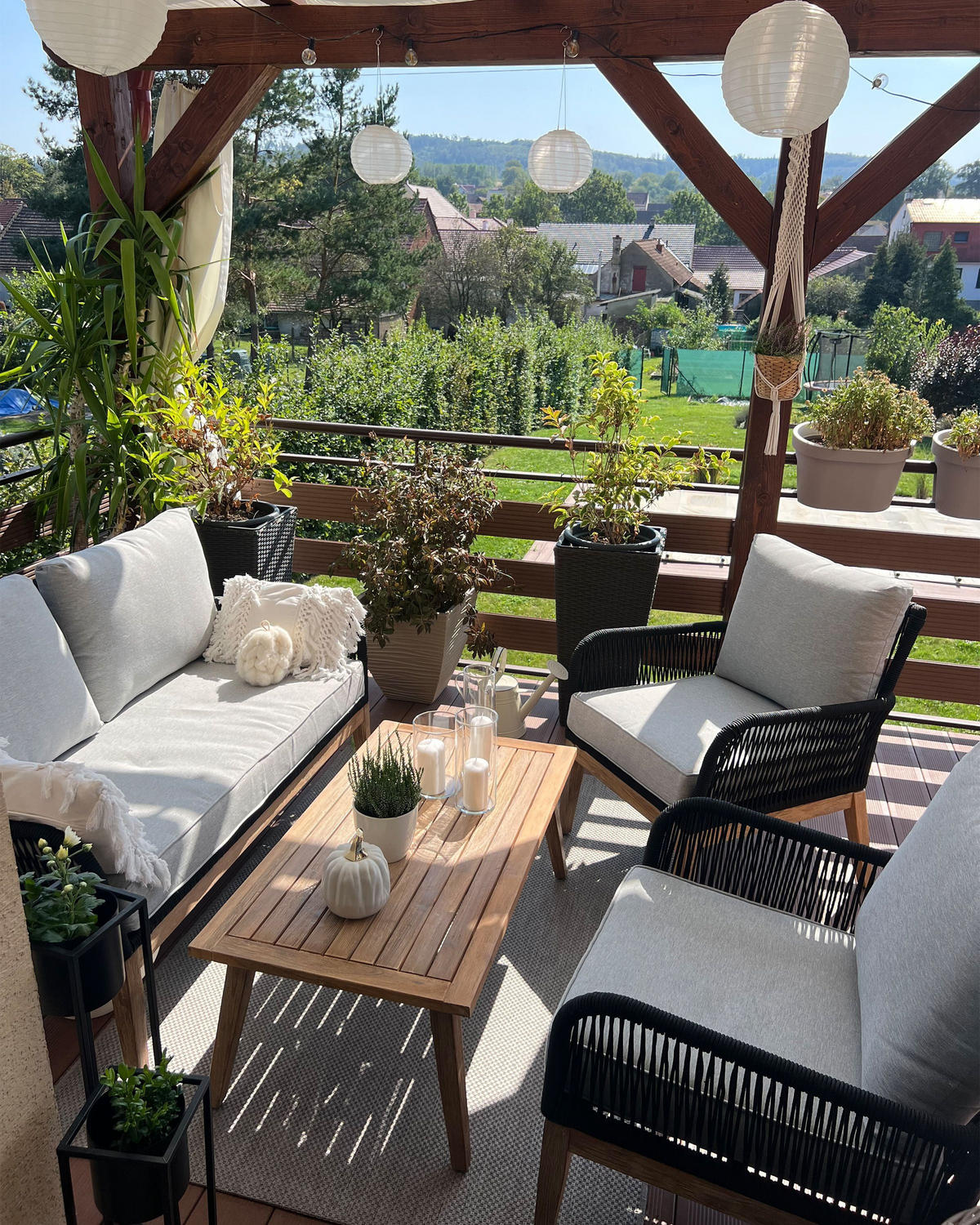 LOUNGE-SET 4-sitzer Akazienholz Grau Merano - Grau, Holz - Beliani