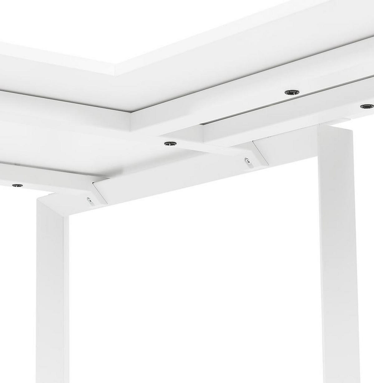 ECKSCHREIBTISCH L-Form Platzsparend Für Großraumbüro XERAL, Weiß 170x160x74,8 cm - Weiß, Holzwerkstoff/Metall (160/170/75cm) - KADIMA DESIGN