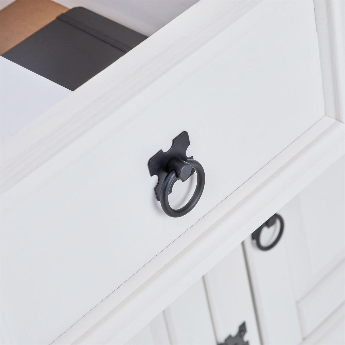 SIDEBOARD RURAL - Weiß, Holz (124/76/40cm) - CARO-Möbel