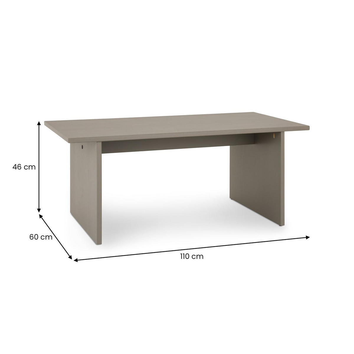 COUCHTISCH SALTO - Grau, Holz (60/110/45cm) - IDIMEX