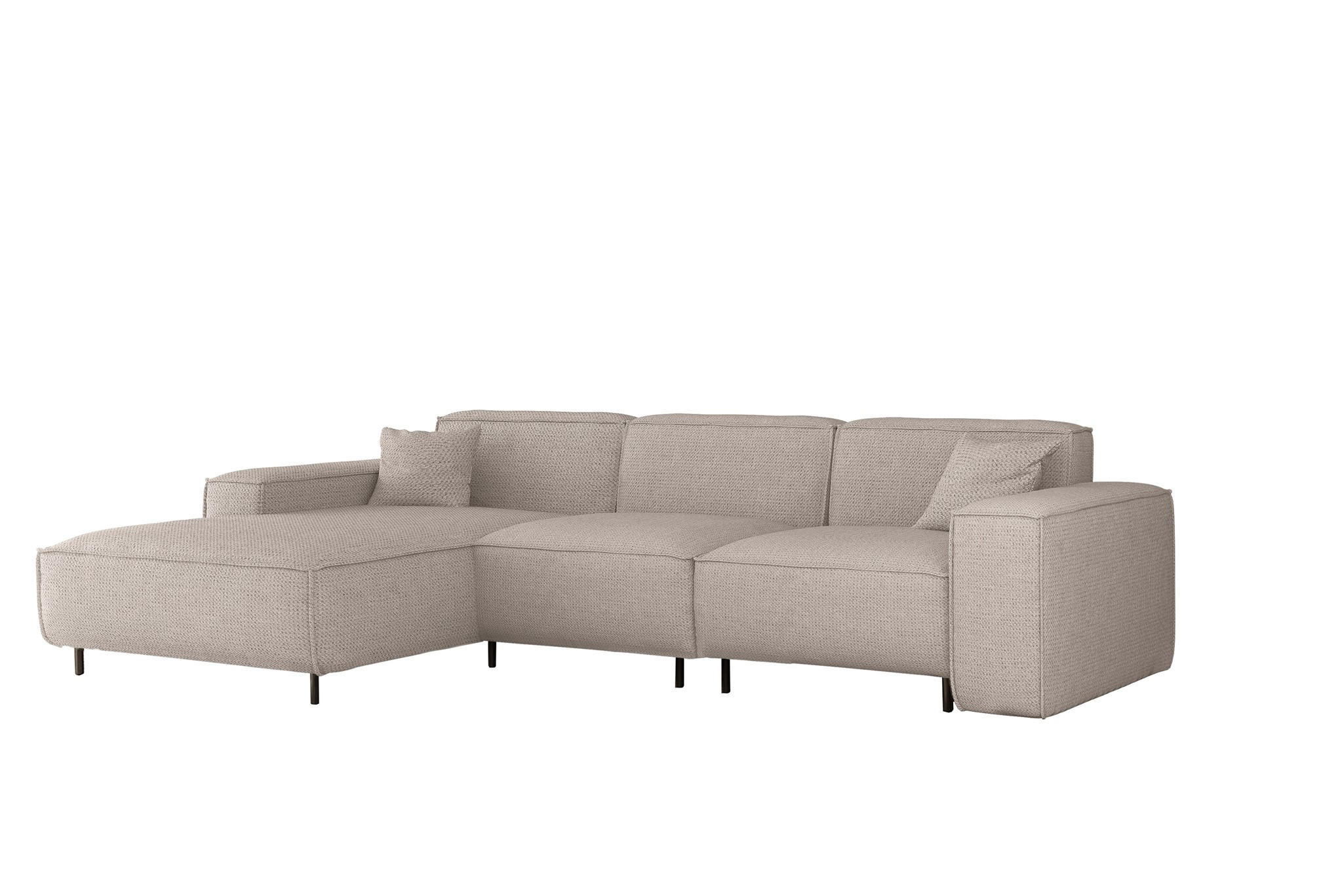 ECKSOFA Gloria In Artico - Creme, Holzwerkstoff/Textil (165/266cm) - Fun Möbel