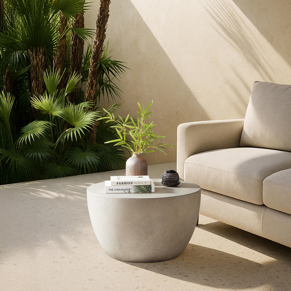 COUCHTISCH Rund Grau 64 x 64 x 38 cm - Grau, Metall (64/64/38.5cm) - Nordlys