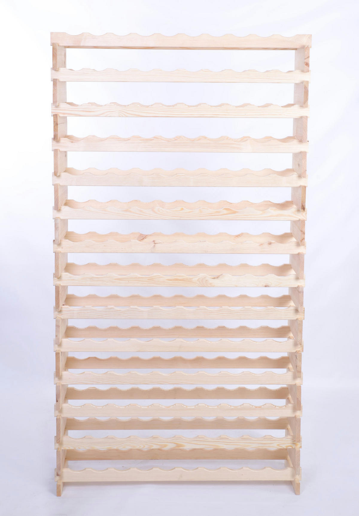 WEINREGAL VINOTECA FLEX PRO HxBxT 191x103x28cm 140 Flaschen auf 14 Ebenen Natur unbehandelt - Naturfarben, Holz (103/191/28cm) - PROREGAL