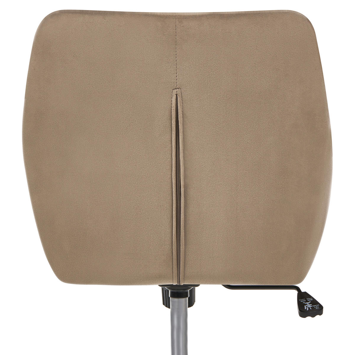 SCHREIBTISCHSTUHL Samtstoff Taupe Palmdale - Taupe, Textil (58/87/61cm) - Beliani