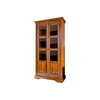 VITRINE Akazie 98x46x191 honig lackiert OXFORD #0440 - Braun, Holz (98/191/46cm) - Massivmoebel24