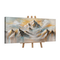 GEMÄLDE Berglicht auf Keilrahmen 115x50 cm - Multicolor, Holz (115/50cm) - YS-art gallery