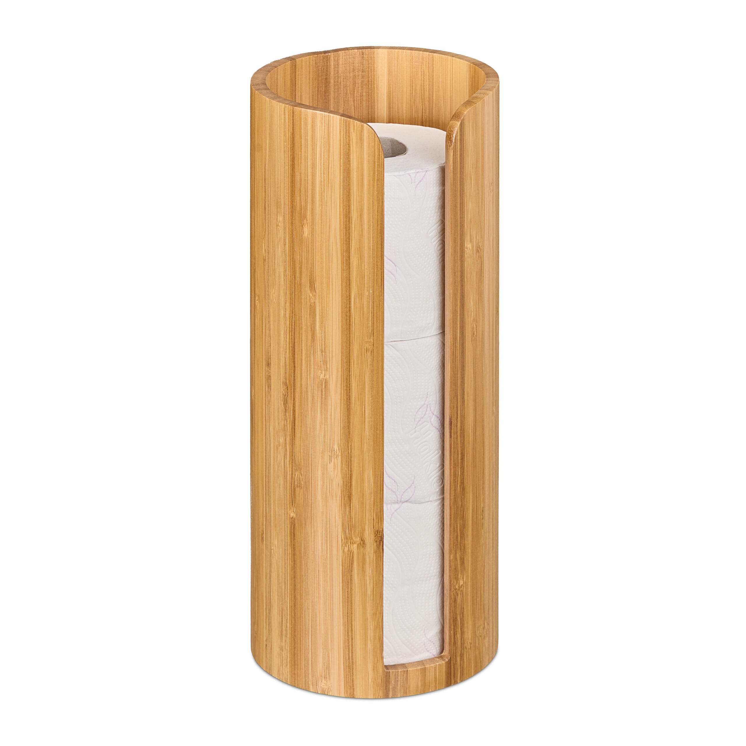 TOILETTENPAPIER-AUFBEWAHRUNG - Hellbraun, Holz (14.5/33.5/14.5cm) - Relaxdays
