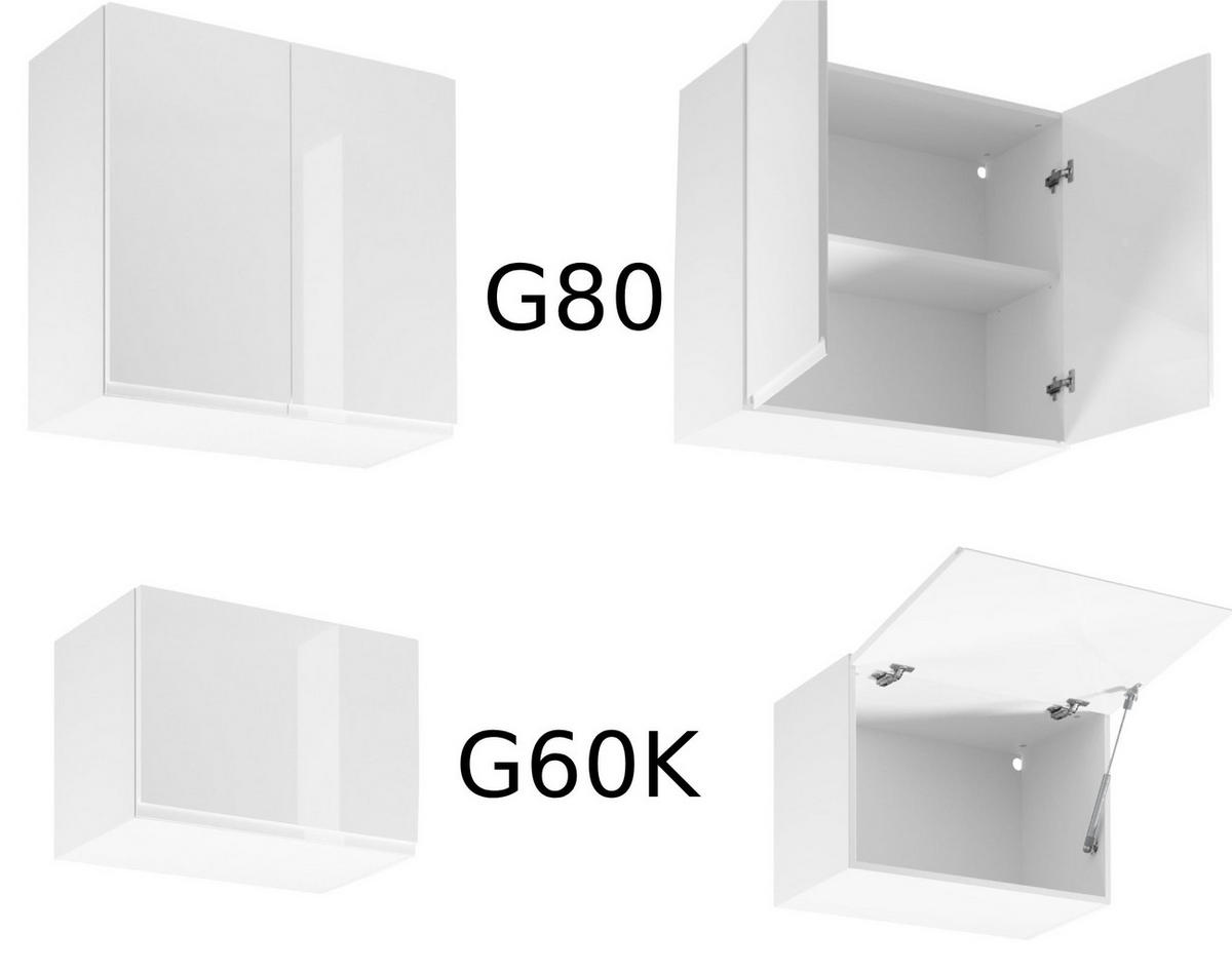 WINKELKÜCHE 420 cm x 200 cm - Aspen KA8-M420 - in Weiß/Hochglanz - Weiß Hochglanz, Holz/Holzwerkstoff (620/212/58cm)