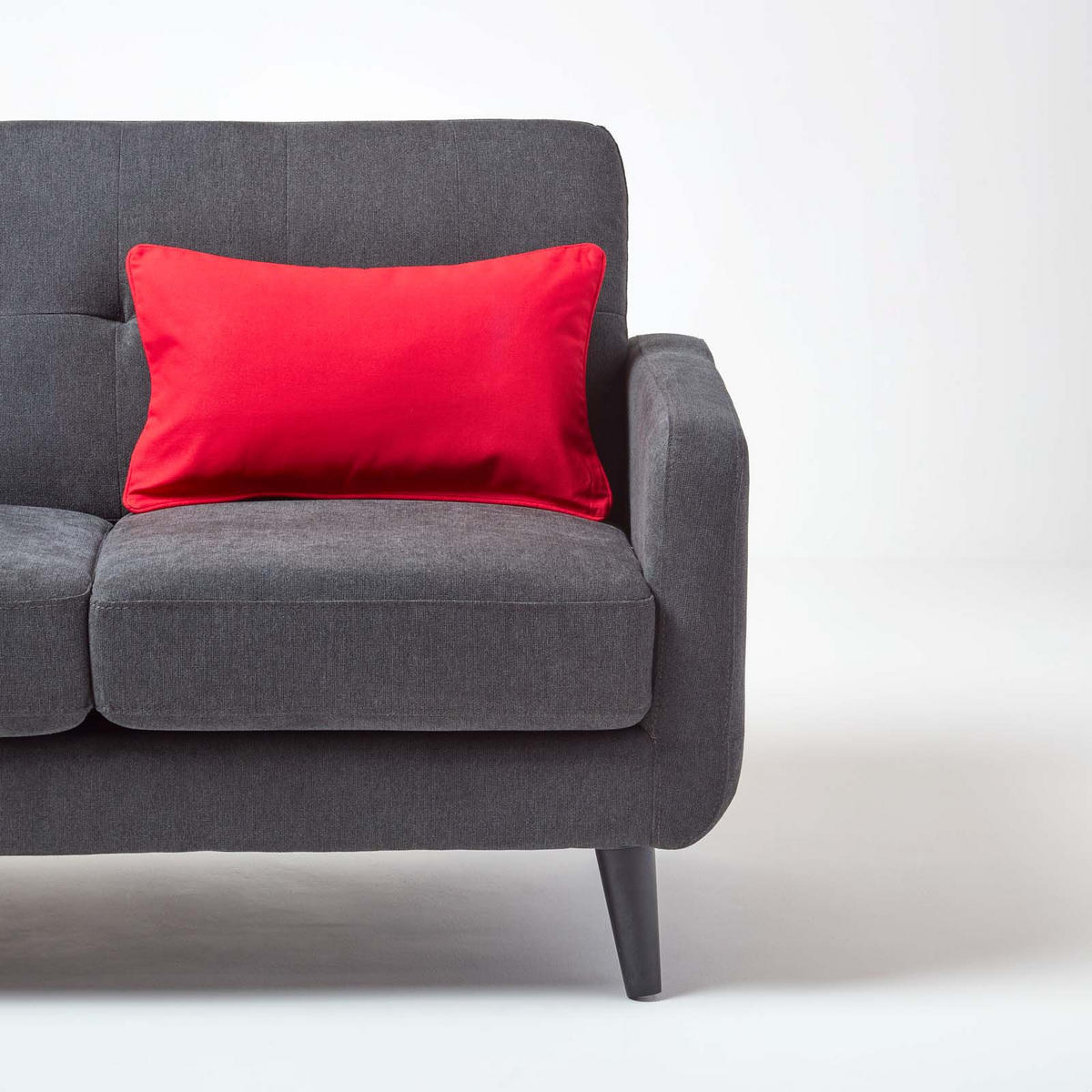 KISSENHÜLLE rot 30/50 cm, 100% Baumwolle - Rot, Textil (30/50cm) - Homescapes