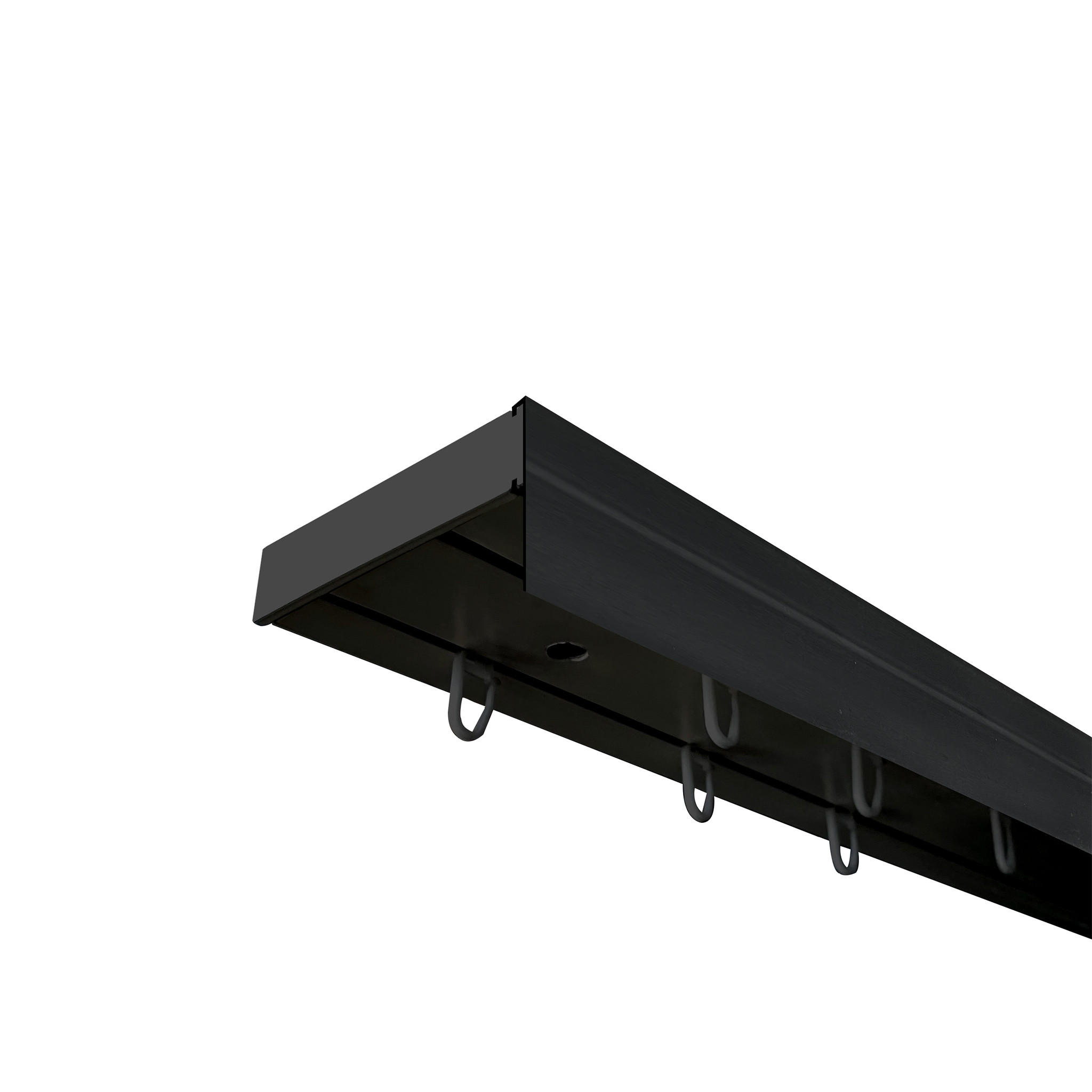 SN Deco Vorhangschiene Schwarz 4.7x1.7x180 cm