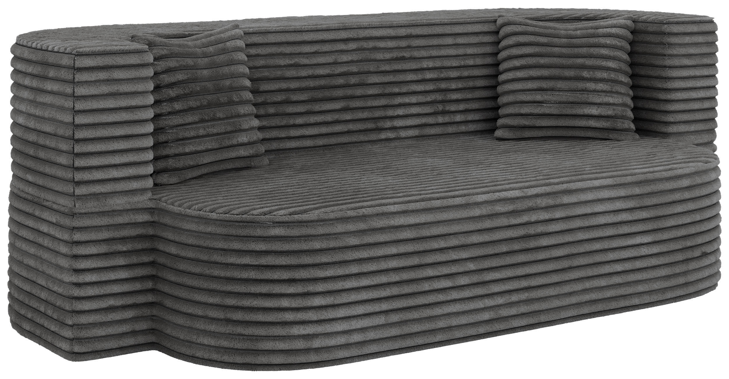 TŘÍMÍSTNÁ POHOVKA OVELA Šedá Manšestr - šedá, textil (200/70/100cm) - MKS