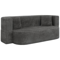 TROJMIESTNA POHOVKA OVELA Sivá Manšester - sivá, textil (200/70/100cm) - MKS