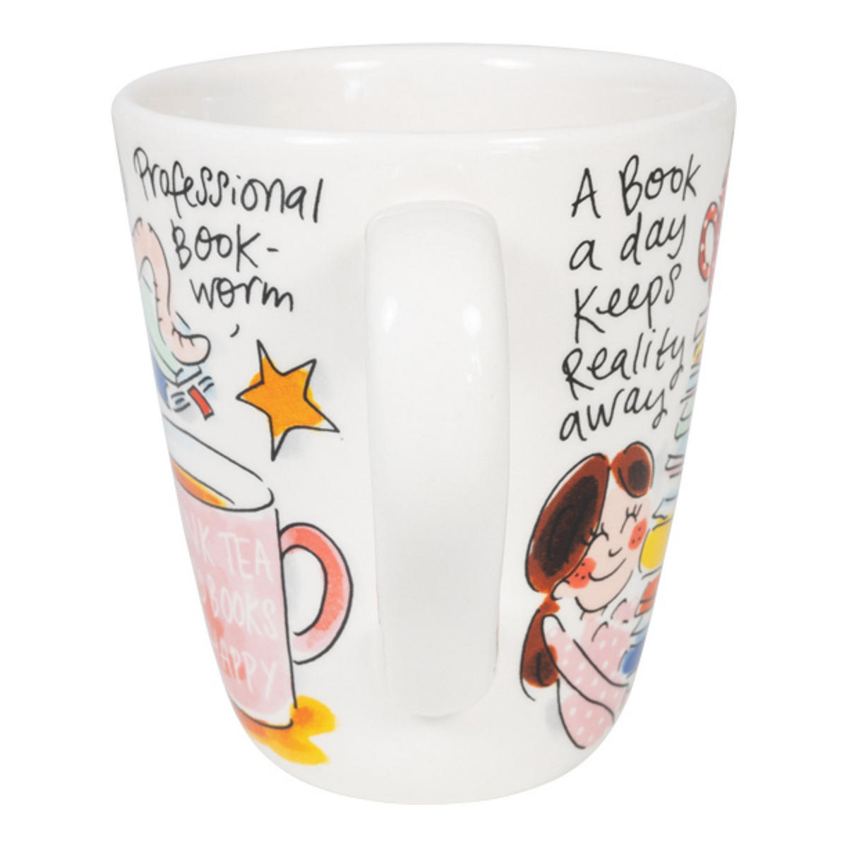 BECHER Bücher in Bunt - 350 ml - Multicolor, Keramik (0.35L) - Blond Amsterdam