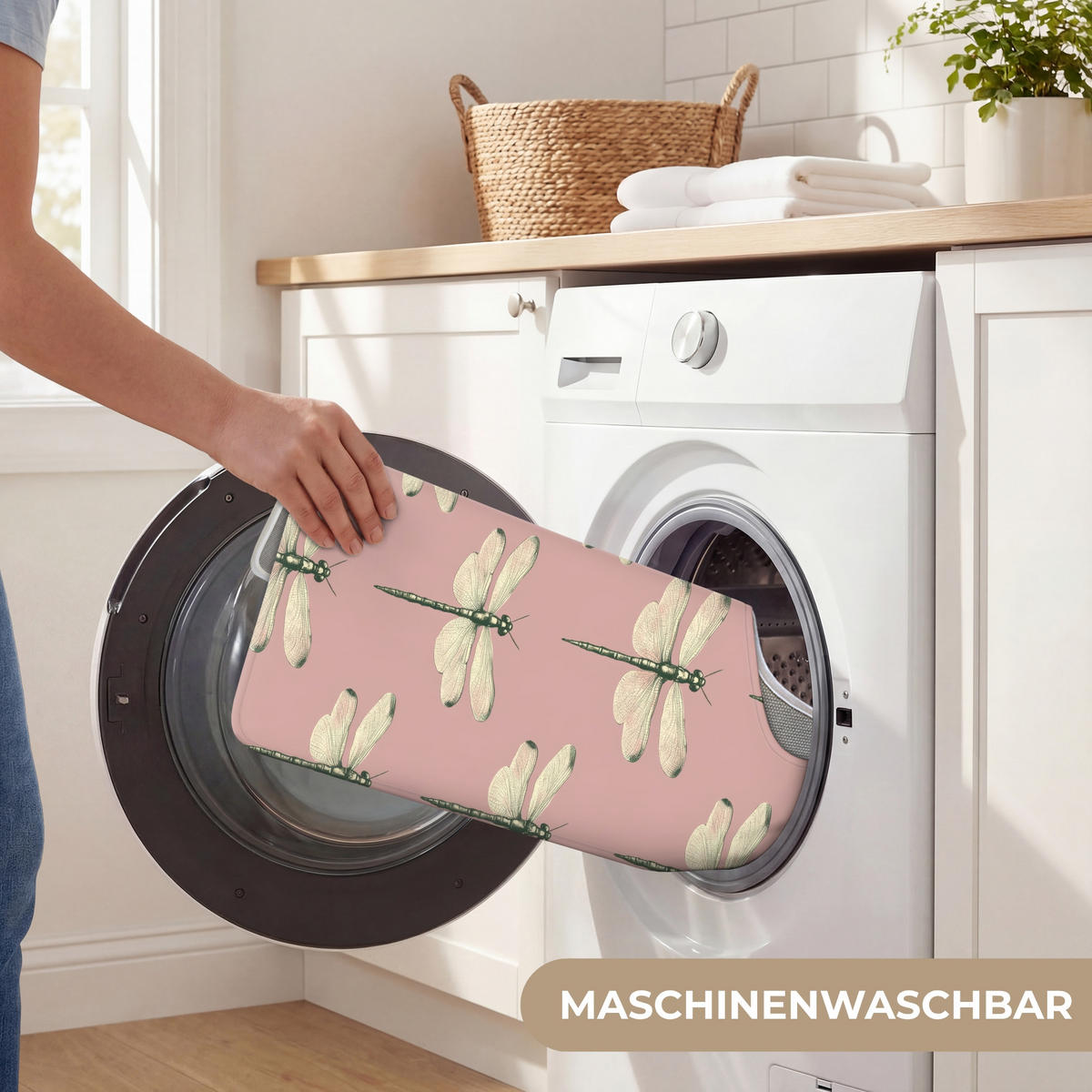 WC-VORLEGER Lillibells - Muster - Rosa Toilettenvorleger 55x60 cm - Rosa, Kunststoff/Textil (55/1cm) - OnlyWow