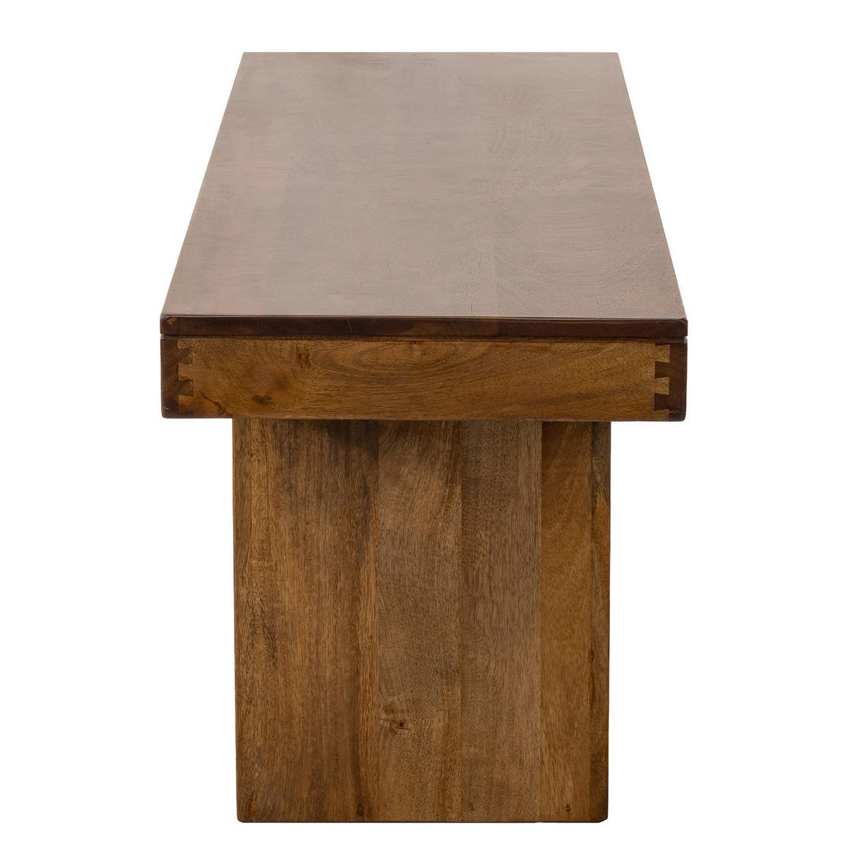 MASSIVE SITZBANK - Mango massiv - Braun, Mangoholz/Holz (145/45/40cm) - home24