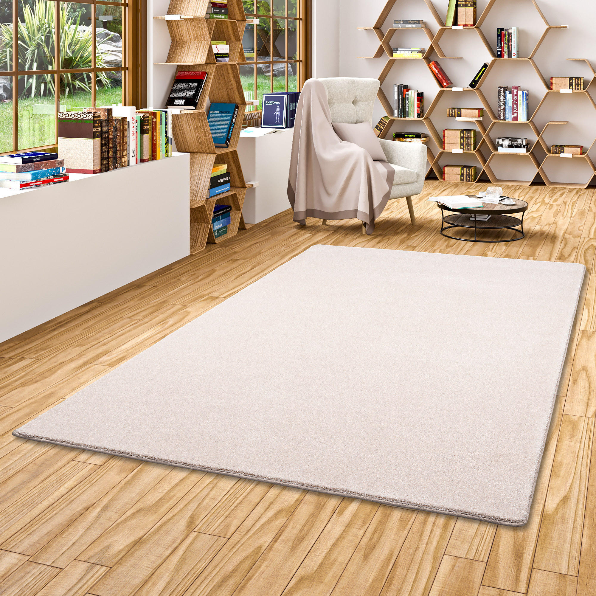 HOCHFLOR LUXUS VELOURS TEPPICH TOUCH - Beige, Textil (160/240cm) - Snapstyle